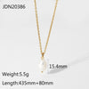 Wholesale Jewelry Stainless Steel Pearl Pendant Necklace 18K Gold Plated For Women