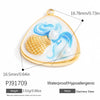 Wholesale Jewelry Stainless Steel Pearl Shell Pendant Handmade With Starfish Shell Patterns Dripping Oil Style