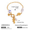 Wholesale Jewelry Stainless Steel Pearl Starfish Conch Rib Shell Pendant Bracelet Electroplated Geometric Light Luxury Minimalist Style For Women