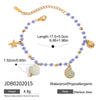 Wholesale Jewelry Stainless Steel Pearl Starfish Conch Rib Shell Pendant Bracelet Electroplated Geometric Light Luxury Minimalist Style For Women