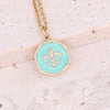 Wholesale Jewelry Stainless Steel Pendant Necklace With Drop Oil Eyes And Cross Moon Design Electroplated