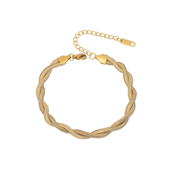 Wholesale Jewelry Stainless Steel Personality Bead Chain Bracelet Electroplated