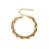 Wholesale Jewelry Stainless Steel Personality Bead Chain Bracelet Electroplated