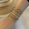 Wholesale Jewelry Stainless Steel Personality Bead Chain Bracelet Electroplated