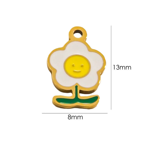 Wholesale Jewelry Stainless Steel Plant Flowers Oil Drop Pendant
