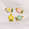 Wholesale Jewelry Stainless Steel Plant Flowers Oil Drop Pendant