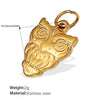Wholesale Jewelry 316L Stainless Steel Plated 18K Gold Dragonfly Bear Pendant Necklace For Women