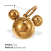 Wholesale Jewelry 316L Stainless Steel Plated 18K Gold Dragonfly Bear Pendant Necklace For Women