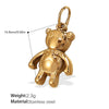 Wholesale Jewelry 316L Stainless Steel Plated 18K Gold Dragonfly Bear Pendant Necklace For Women