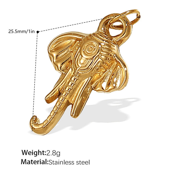 Wholesale Jewelry 316L Stainless Steel Plated 18K Gold Dragonfly Bear Pendant Necklace For Women