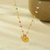 Wholesale Jewelry Stainless Steel Plated 18K Gold Shell Starfish Pendant Necklace Bracelet For Women