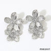 Wholesale Jewelry Stainless Steel Pleated Flower Electroplating Women