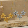 Wholesale Jewelry Stainless Steel Pleated Flower Electroplating Women
