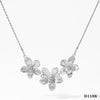 Wholesale Jewelry Stainless Steel Pleated Flower Electroplating Women