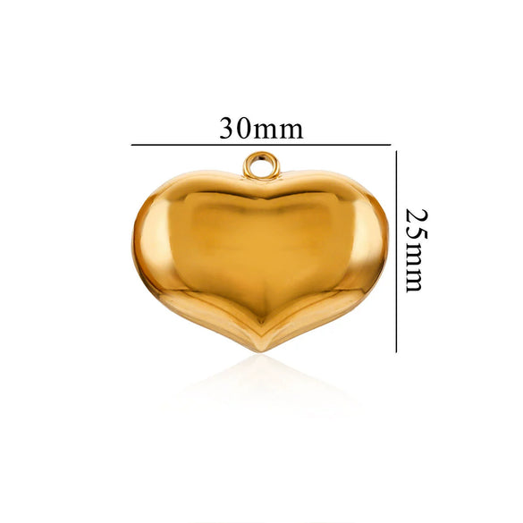 Wholesale Jewelry Stainless Steel Polished Electroplated Love Heart Pendant Necklace