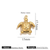 Wholesale Jewelry Stainless Steel Pvd Gold Plated Hollow Ocean Shell Pendant Conch Turtle Animal Shape Bracelet Accessories Charm