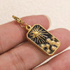 Wholesale Jewelry Stainless Steel Rectangular Tarot Star Band Lobster Buckle With Enamel And Totem Pattern Electroplating Treatment