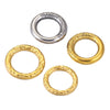 Wholesale Jewelry Stainless Steel Retro Round Ring With Eight Eyes Pattern And Titanium Steel Texture Electroplated Pendant For Earrings And Necklace