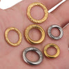 Wholesale Jewelry Stainless Steel Retro Round Ring With Eight Eyes Pattern And Titanium Steel Texture Electroplated Pendant For Earrings And Necklace