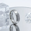 Wholesale Jewelry Stainless Steel Ring Geometric Beating Pattern Electroplated