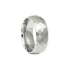 Wholesale Jewelry Stainless Steel Ring Geometric Pattern Hammer Style Vacuum Electroplated