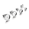 Wholesale Jewelry Stainless Steel Round Disc Earrings Material With Welding Pin And Electroplating