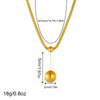 Wholesale Jewelry Stainless Steel Round Geometric Gold Plated Three Piece Set For Women