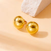 Wholesale Jewelry Stainless Steel Round Geometric Gold Plated Three Piece Set For Women