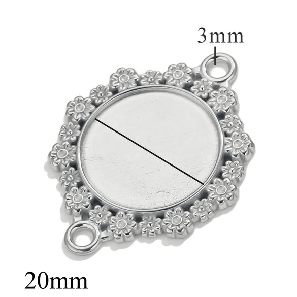 Wholesale Jewelry Stainless Steel Round Pendant Handmade Vacuum Plated Geometric Style