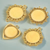 Wholesale Jewelry Stainless Steel Round Pendant Handmade Vacuum Plated Geometric Style
