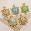 Wholesale Jewelry Stainless Steel Sea Turtle Pendant With Oil Drop Design And Electroplating Process