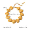 Wholesale Jewelry Stainless Steel Shell Chain Geometric Style Electroplating Women's Necklace Bracelet
