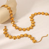 Wholesale Jewelry Stainless Steel Shell Chain Geometric Style Electroplating Women's Necklace Bracelet