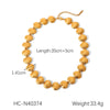 Wholesale Jewelry Stainless Steel Shell Chain Geometric Style Electroplating Women's Necklace Bracelet