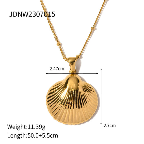 Wholesale Jewelry Stainless Steel Shell Geometric Electroplating Earrings And Bracelet