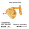 Wholesale Jewelry Stainless Steel Shell Open Ring French Retro Style Electroplating