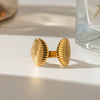 Wholesale Jewelry Stainless Steel Shell Open Ring French Retro Style Electroplating