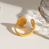 Wholesale Jewelry Stainless Steel Shell Open Ring French Retro Style Electroplating