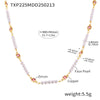 Wholesale Jewelry Stainless Steel Shell Zircon Bead Clavicle Necklace Bracelet Light Luxury Electroplated