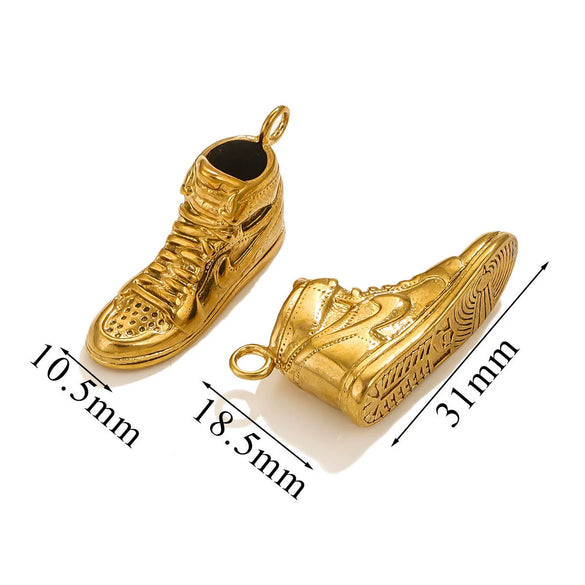 Wholesale Jewelry Stainless Steel Shoe Hook Pendant Ocean Life Pattern Electroplating Trendy Diy Accessories