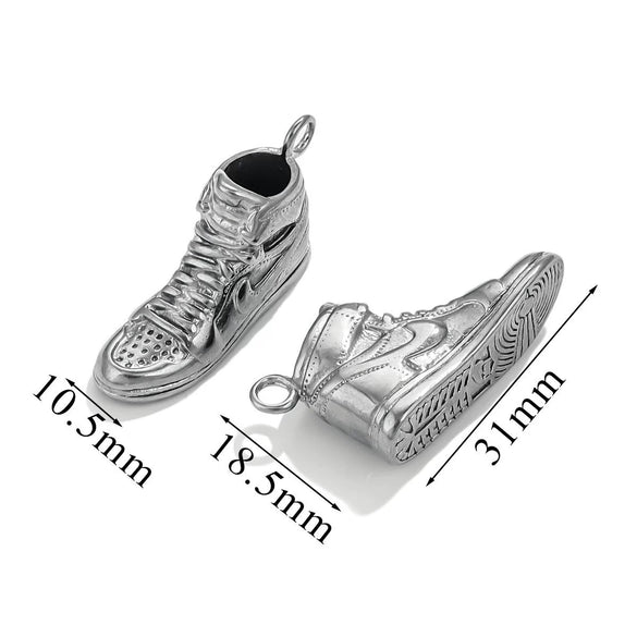 Wholesale Jewelry Stainless Steel Shoe Hook Pendant Ocean Life Pattern Electroplating Trendy Diy Accessories