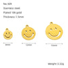 Wholesale Jewelry 316L Stainless Steel Smiley Face Pendant Necklace With 18K Gold Electroplating For Women