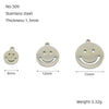 Wholesale Jewelry 316L Stainless Steel Smiley Face Pendant Necklace With 18K Gold Electroplating For Women