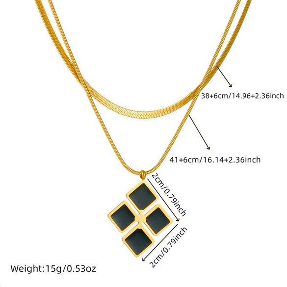 Wholesale Jewelry Stainless Steel Snake Bone Chain Electroplating Highend Women's Stacked Necklace Ring Earrings Set
