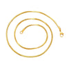 Wholesale Jewelry Stainless Steel Snake Bone Chain Necklace Women's Geometric Style Plated With 24K Gold Pigment