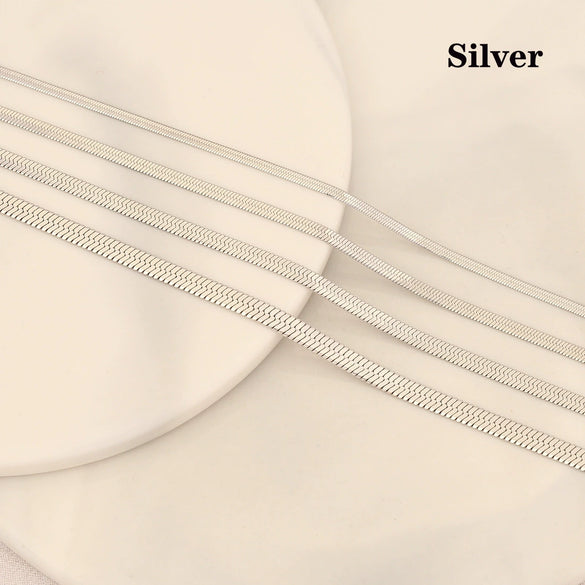 Wholesale Jewelry Stainless Steel Snake Chain Clavicle Necklace Electroplated