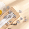Wholesale Jewelry Stainless Steel Snowflake Ear Nail Accessories With Drilling Position Pin Screw And Polishing Process