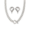 Wholesale Jewelry Stainless Steel Specialshaped Chain Necklace And Earrings Electroplating