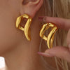 Wholesale Jewelry Stainless Steel Specialshaped Chain Necklace And Earrings Electroplating