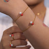 Wholesale Jewelry 316L Stainless Steel Starfish Beads Electroplating Necklace Bracelet Earrings Ring For Girls
